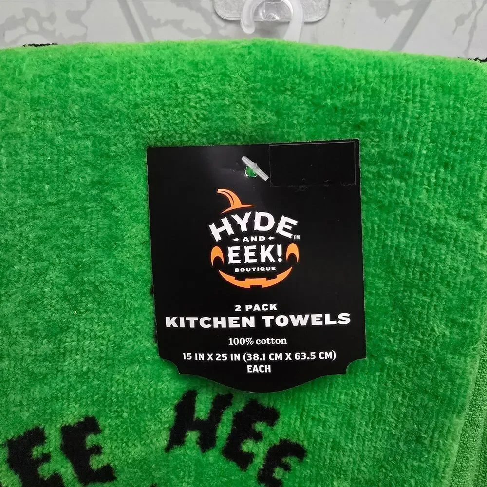 Nwt 2pc Halloween Witch Kitchen Terry Towels Hydeand EEK! Boutique